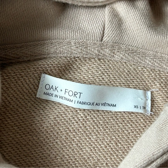 beige oak and fort cropped hoodie - Picture 4 of 4